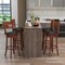 Costway Set of 4 Bar Stools Swivel Bar Height Dining Chairs with Backrests & Footrests